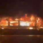 गोवाको अर्पोरा गाउँमा रहेको नाइटक्लबमा भएको आगलागीपछिको दृश्य जहाँ २३ जनाको मृत्यु भएको छ