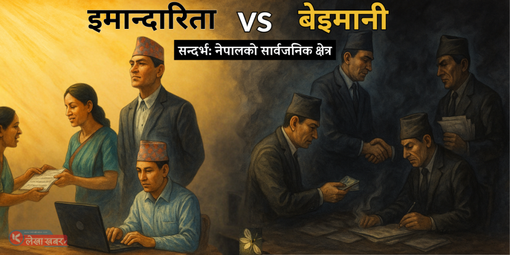 नेपालको सार्वजनिक क्षेत्रमा इमान्दारी र बेइमानीबीच गहिरो खाडल देखिन्छ