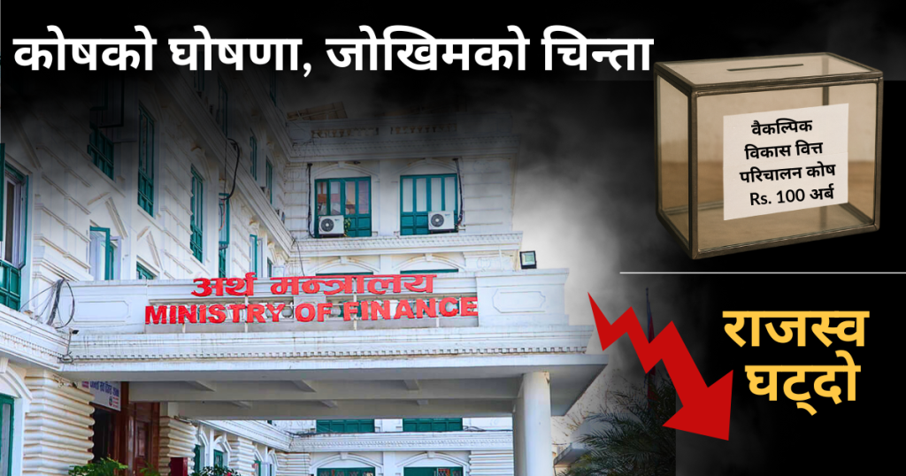 राजस्व घट्दो अवस्थामा, सरकारको १०० अर्बको वित्त परिचालन कोष: आर्थिक जोखिम बढ्ने चिन्ता