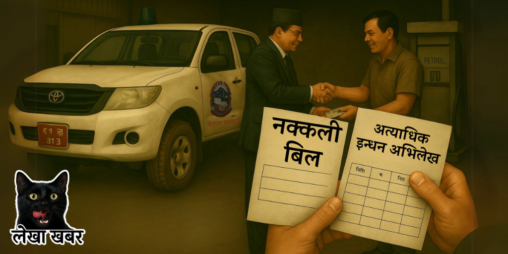 स्थानीय तहमा इन्धन खरिद र सवारी मर्मतमा अनियमितता देखाउने चित्र