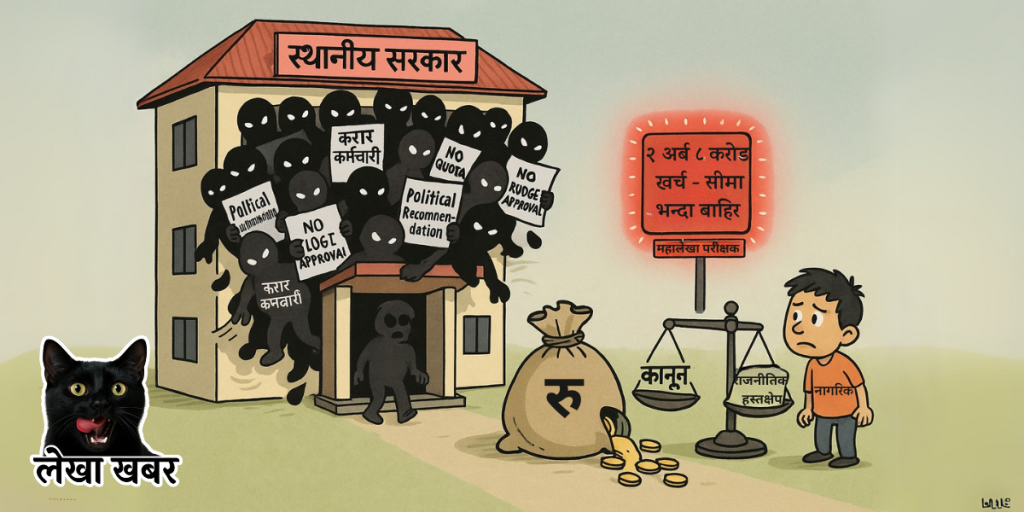 स्थानीय तहमा गैरकानुनी रूपमा करार नियुक्त भएका कर्मचारीहरू र उनीहरूका कारण बढेको खर्च
