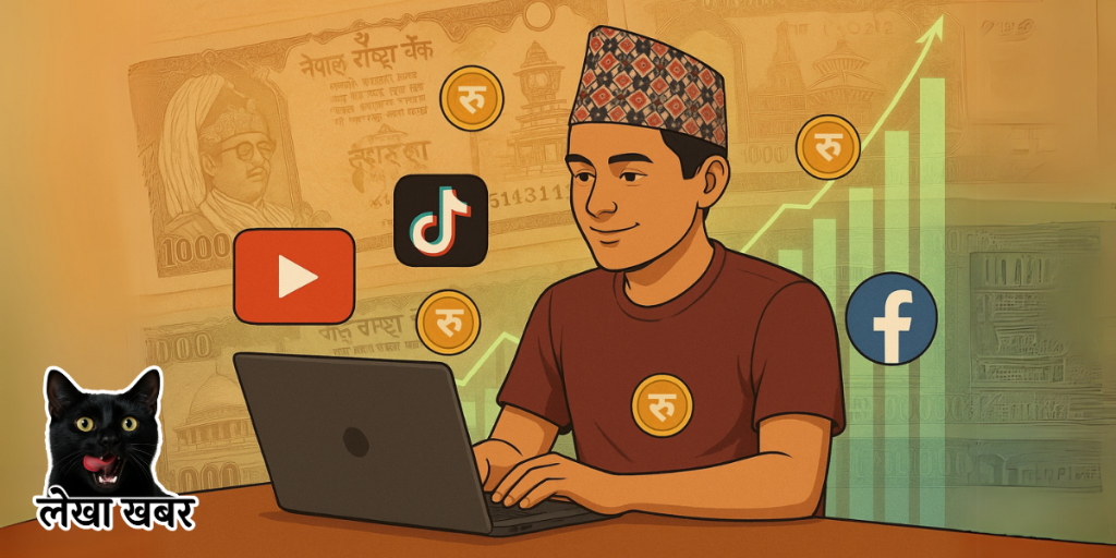 सामाजिक सञ्जाल प्रयोग गरेर नेपालमा विदेशी मुद्रा भित्र्याउने डिजिटल सामग्री निर्माता