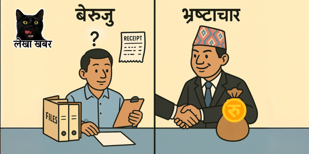 बेरुजु र भ्रष्टाचारको फरक बुझाउने इन्फोग्राफिक