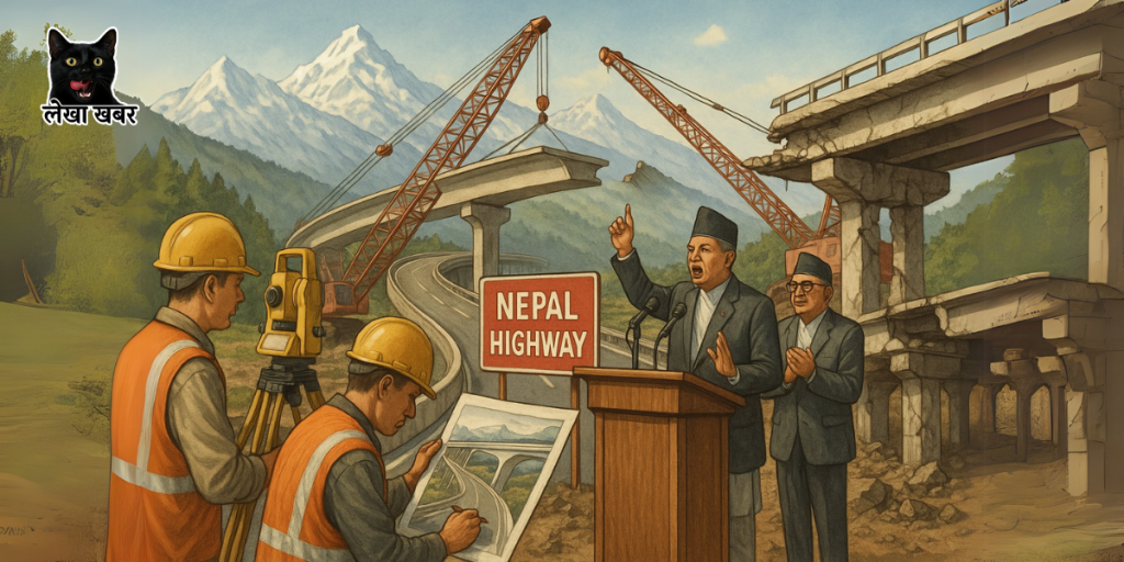 Nepal physical infrastructure development budget chart with bottlenecks
