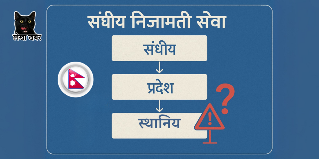 Illustration of Nepal’s federal civil service structure with political and administrative elements