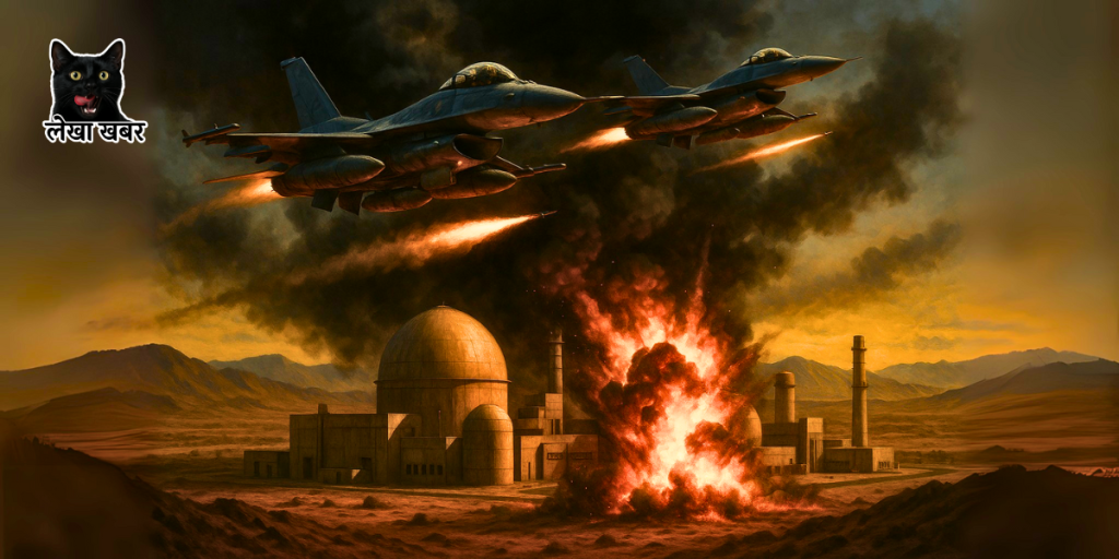 इरानका परमाणु केन्द्र माथि अमेरिकी लडाकु विमानको हमला दृश्य
