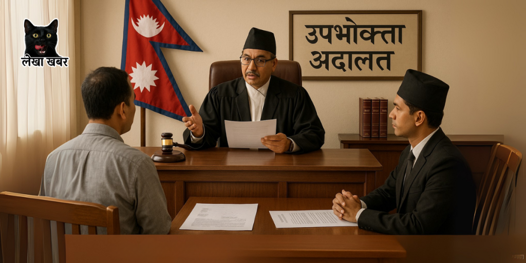 उपभोक्ता अदालत नेपालमा न्याय प्रक्रिया र फैसला भइरहेका दृश्य