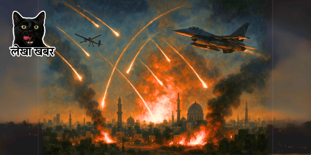 इजरायल–इरान युद्ध २०२५ मा भएको मिसाइल आक्रमण र ध्वस्त संरचना