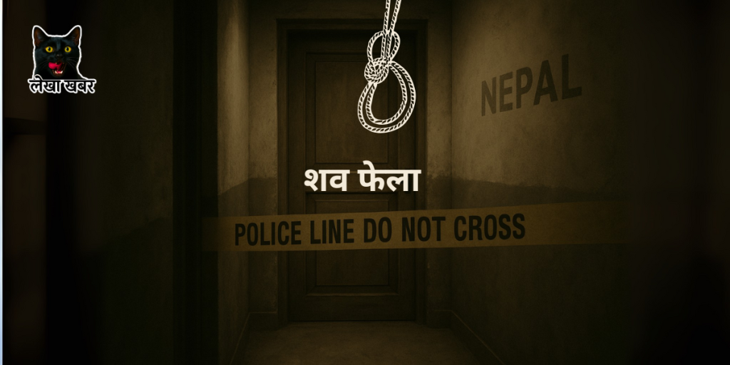 डेराको सुनसान गल्ली र प्रहरी अनुसन्धान दृश्य — भक्तपुर घटनाको प्रतीकात्मक तस्वीर