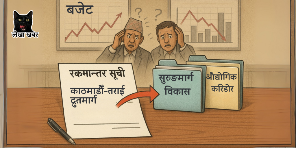 नेपाल सरकारको बजेट सारबदलको सूची, सरकारी अफिस र रकमान्तर भएका परियोजनाको दृश्य