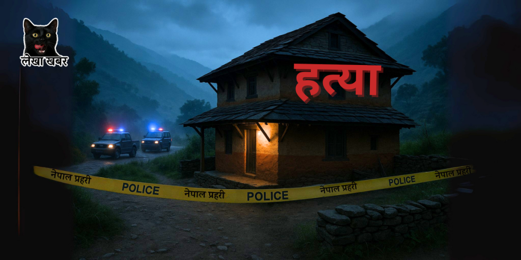 सुर्खेतमा श्रीमतीको हत्या भएको घरको दृश्य
