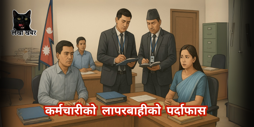 राष्ट्रिय सतर्कता केन्द्रको छड्के अनुगमन प्रतिवेदन प्रस्तुत गर्दै अधिकारी
