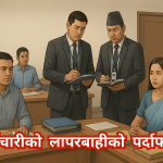 राष्ट्रिय सतर्कता केन्द्रको छड्के अनुगमन प्रतिवेदन प्रस्तुत गर्दै अधिकारी