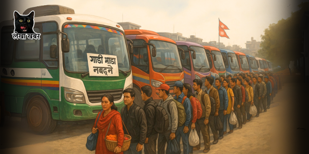 काठमाडौंमा यातायात मन्त्रीले दशैंतिहारमा गाडी भाडा नबढ्ने घोषणा गर्दै