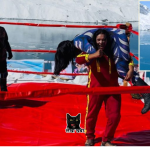 तिलिचो तालछेउमा रिंगभित्र रेस्लिङ खेल्दै विश्व कीर्तिमान बनाउँदै नेपाली महिला रेस्लरहरू