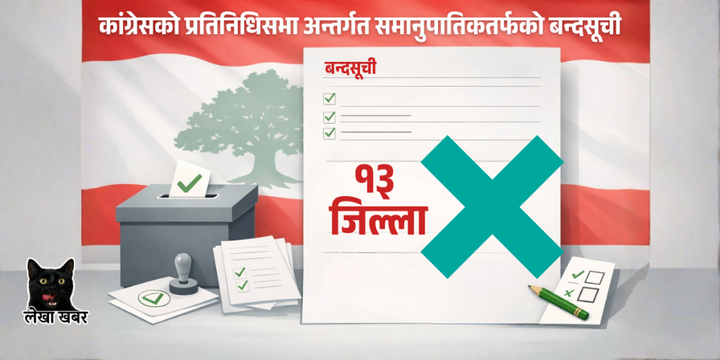 नेपाली कांग्रेसको समानुपातिक बन्दसूचीमा जिल्लागत प्रतिनिधित्वको अवस्था